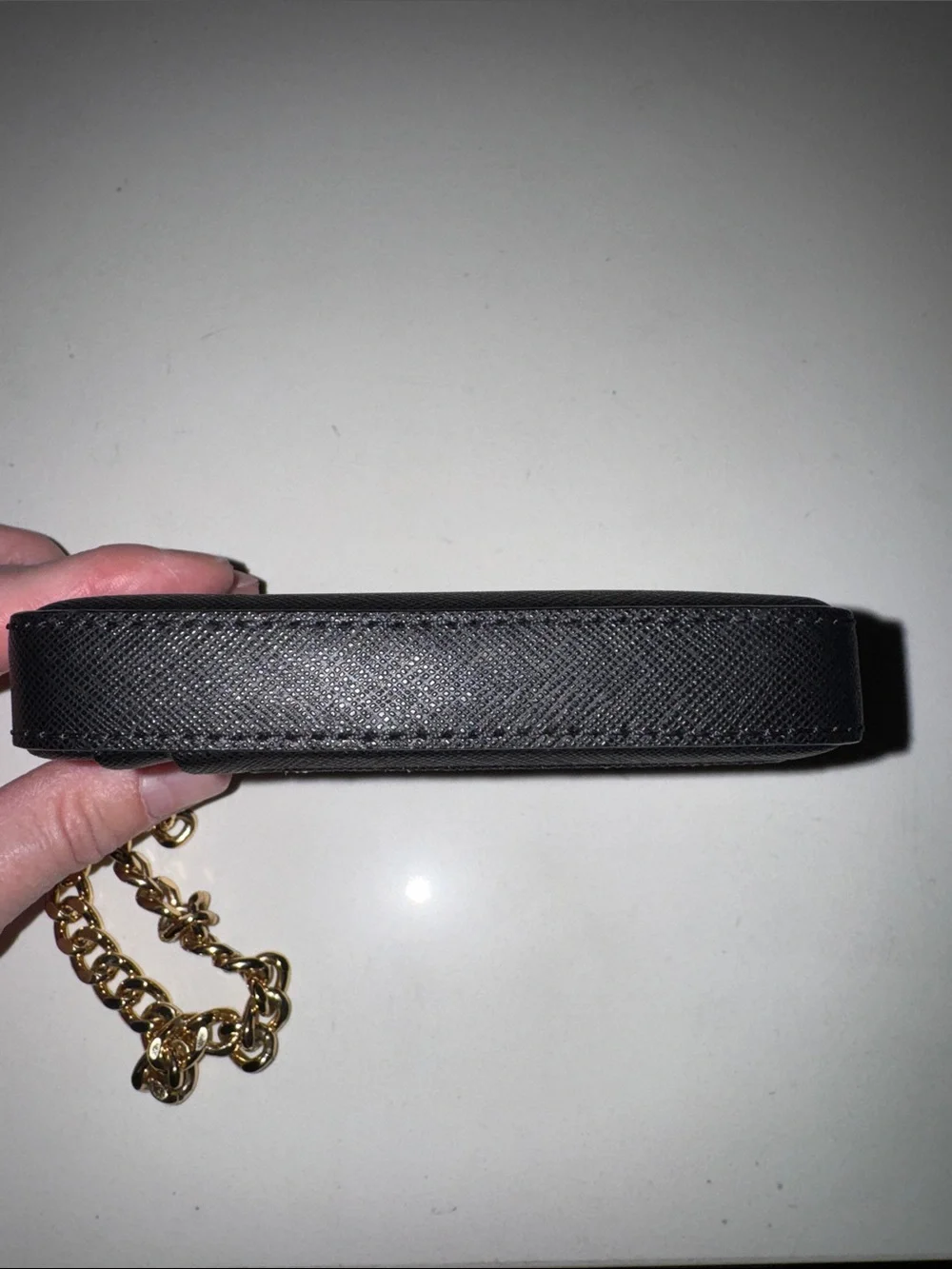 Michael Kors Black Crossbody Wallet with Gold Chain